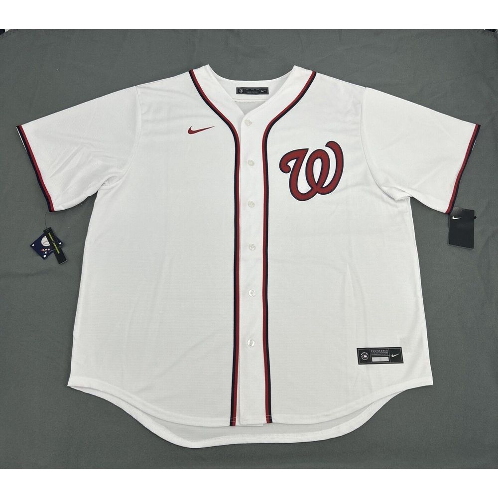Washington Nationals Baseball‎ Jersey Men's XXL 2XL White Nike MLB NEW